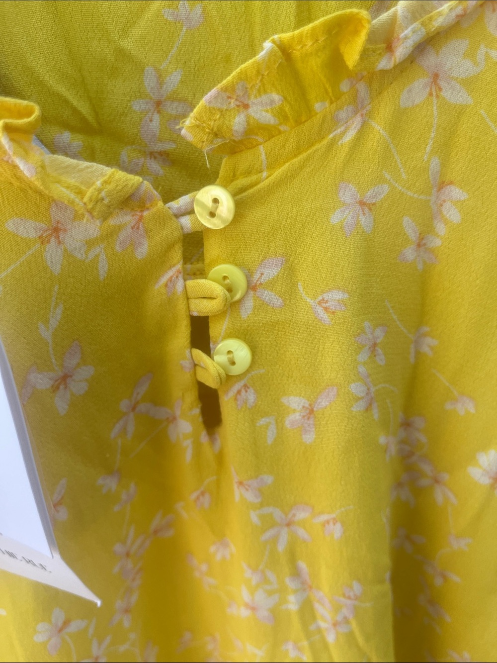 Sophie Rue Yellow Floral Mini Dress with Puff Sleeves - Picture 5 of 8